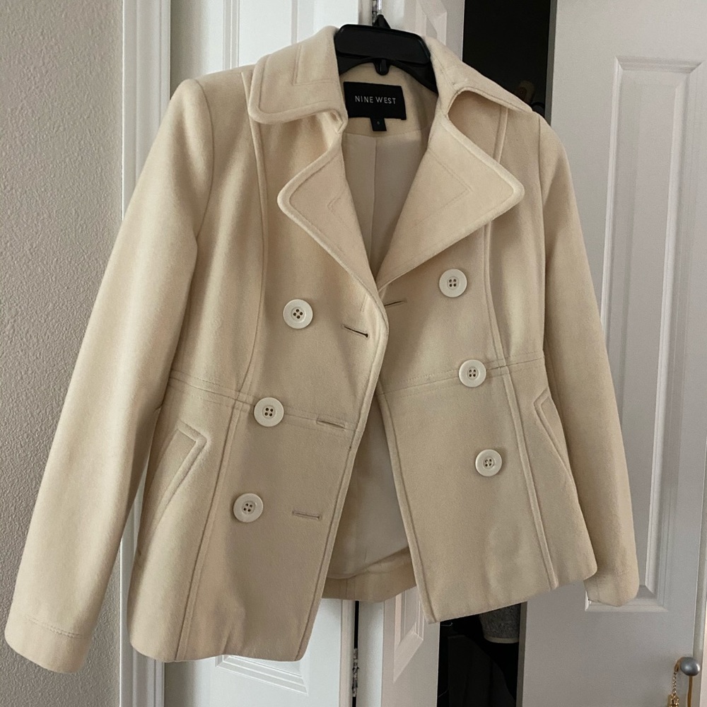 white pea coat